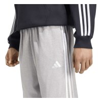 adidas Essentials Three Stripes Single Jersey lange Hose Herren - mgreyh/white