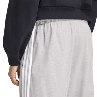 adidas Essentials Three Stripes Single Jersey lange Hose Herren - mgreyh/white