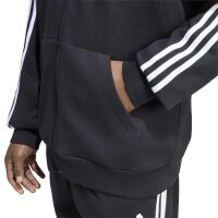 adidas Essentials Three Stripes French Terry Kapuzenjacke Herren - black/white