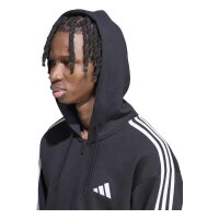 adidas Essentials Three Stripes French Terry Kapuzenjacke Herren - black/white