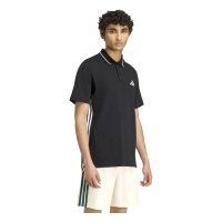 adidas Essentials Three Stripes Pique Shirt Polo Herren - black/white