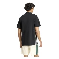 adidas Essentials Three Stripes Pique Shirt Polo Herren - black/white