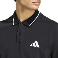 adidas Essentials Three Stripes Pique Shirt Polo Herren - black/white