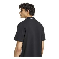 adidas Essentials Three Stripes Pique Shirt Polo Herren - black/white