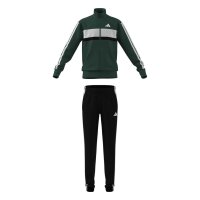 adidas Seasonal Essentials Tiberio 3 Stripes Tricot Trainingsanzug Kinder - cgreen/white