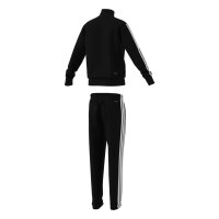 adidas Seasonal Essentials Tiberio 3 Stripes Tricot Trainingsanzug Kinder - black/white/purlem