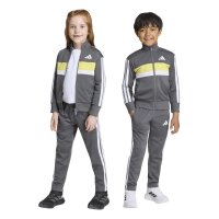 adidas Seasonal Essentials Tiberio 3 Stripes Tricot Trainingsanzug Kinder - grefiv/white/purlem