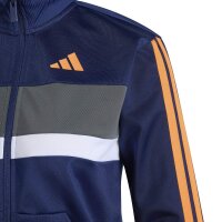 adidas Seasonal Essentials Tiberio 3 Stripes Tricot Trainingsanzug Kinder - dkblue/puor/grefiv