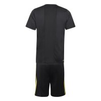 adidas Train Essentials 3-Stripes T-Shirt Set Kinder - black/green
