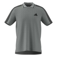 adidas Essentials Three Stripes Pique Shirt Polo Herren - mgreyh/black