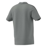 adidas Essentials Three Stripes Pique Shirt Polo Herren - mgreyh/black