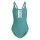 adidas 3 Stripes V-Back Badeanzug Damen - eqtgrn/white