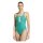 adidas 3 Stripes V-Back Badeanzug Damen - eqtgrn/white