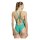 adidas 3 Stripes V-Back Badeanzug Damen - eqtgrn/white
