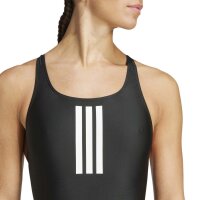 adidas 3 Stripes V-Back Badeanzug Damen - black/white