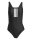 adidas 3 Stripes V-Back Badeanzug Damen - black/white