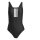 adidas 3 Stripes V-Back Badeanzug Damen - black/white