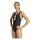 adidas 3 Stripes V-Back Badeanzug Damen - black/white