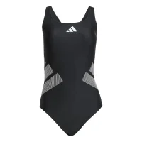adidas Logo C-Back Badeanzug Damen - black/white