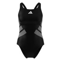 adidas Logo C-Back Badeanzug Damen - black/white
