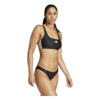 adidas 3 Stripes V-Back Bikini Damen - black/white