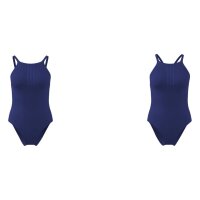 adidas 3-Stripes High Neck 2-Way Straps Peachsoft Badeanzug Damen - selubl