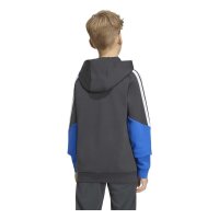 adidas Leeds United Tiro Training Hoodie Kinder - carbon/blue