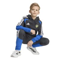 adidas Leeds United Tiro Training Hoodie Kinder - carbon/blue