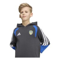 adidas Leeds United Tiro Training Hoodie Kinder - carbon/blue