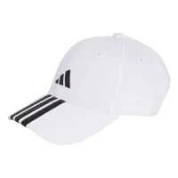 adidas Bball 3 Stripes New Logo Cap - white/black