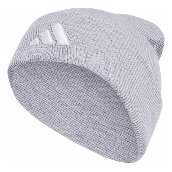 adidas New Logo Cuff Beanie - lgreyh/white