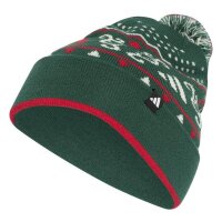adidas Xmas Beanie - cgreen/ivory/purrub