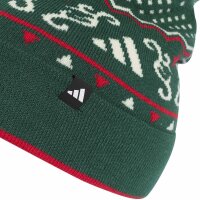 adidas Xmas Beanie - cgreen/ivory/purrub