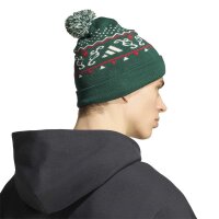 adidas Xmas Beanie - cgreen/ivory/purrub