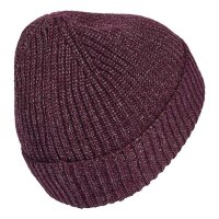 adidas Glow Beanie - maroon/white/maroon