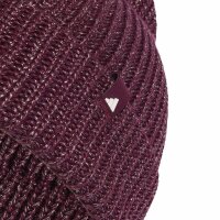 adidas Glow Beanie - maroon/white/maroon