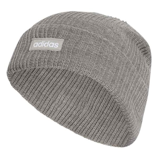 adidas Linear Cuff Beanie - mgreyh/mgsogr/white