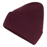 adidas New Logo Cuff Beanie - maroon/maroon