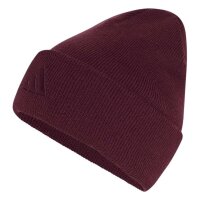 adidas New Logo Cuff Beanie - maroon/maroon