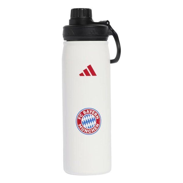adidas FC Bayern Met Trinkflasche - white/betsca