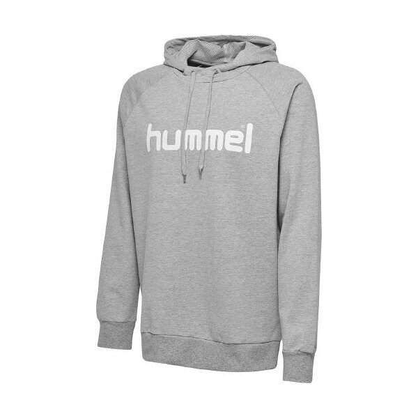 hummel GO Cotton Hoodie Herren - grau/weiß-2XL