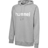 hummel GO Cotton Hoodie Herren - grau/weiß-2XL