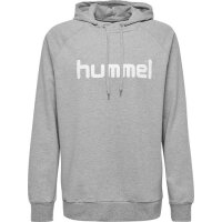 hummel GO Cotton Hoodie Herren - grau/weiß-2XL