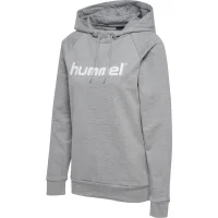 hummel Hmlgo Cotton Logo Hoodie Damen - grey melange
