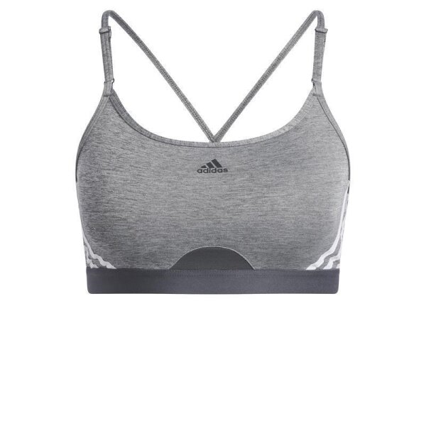 adidas 3 Stripes Sport BH - dunkelgrau/weiß