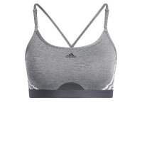 adidas 3 Stripes Sport BH - dunkelgrau/weiß