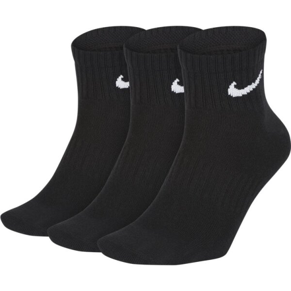 Nike Everyday Lightweight Ankle Trainingssocken 3er Pack - schwarz 38-42