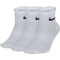 Nike Everyday Lightweight Ankle Trainingssocken 3er Pack - wei&szlig; 46-50