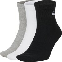 Nike Everyday Lightweight Ankle Trainingssocken 3er Pack - schwarz/grau/weiß 35-38