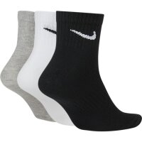 Nike Everyday Lightweight Ankle Trainingssocken 3er Pack - schwarz/grau/weiß 35-38